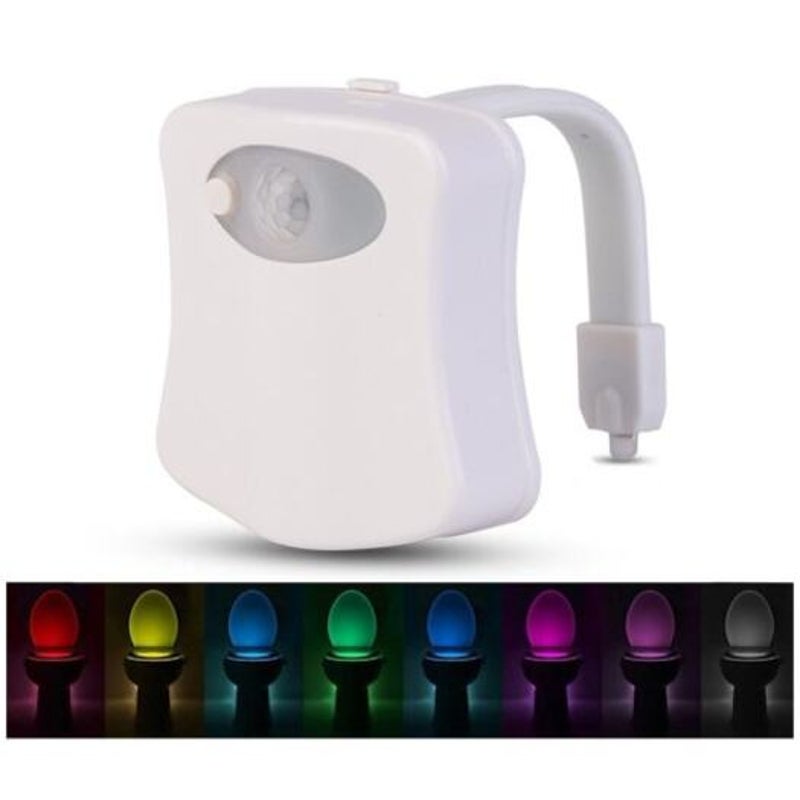 8 Colors Smart Motion Sensor Closestool Toilet Seat Led Night Light Wc Bathroom Backlight Lamp White