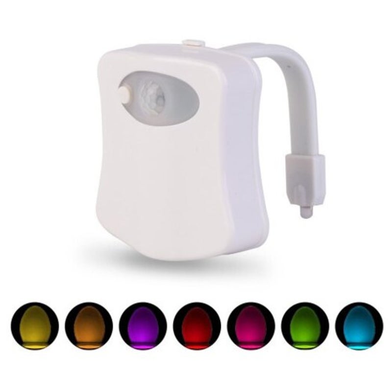 8 Colors Smart Motion Sensor Closestool Toilet Seat Led Night Light Wc Bathroom Backlight Lamp White