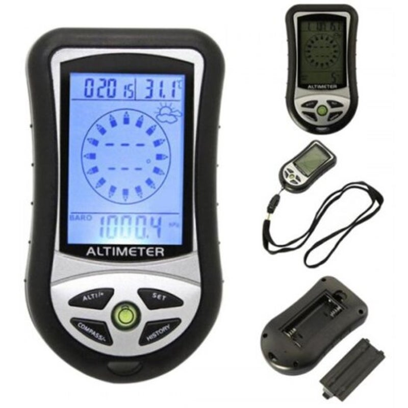 8 In 1 Digital Altimeter Black