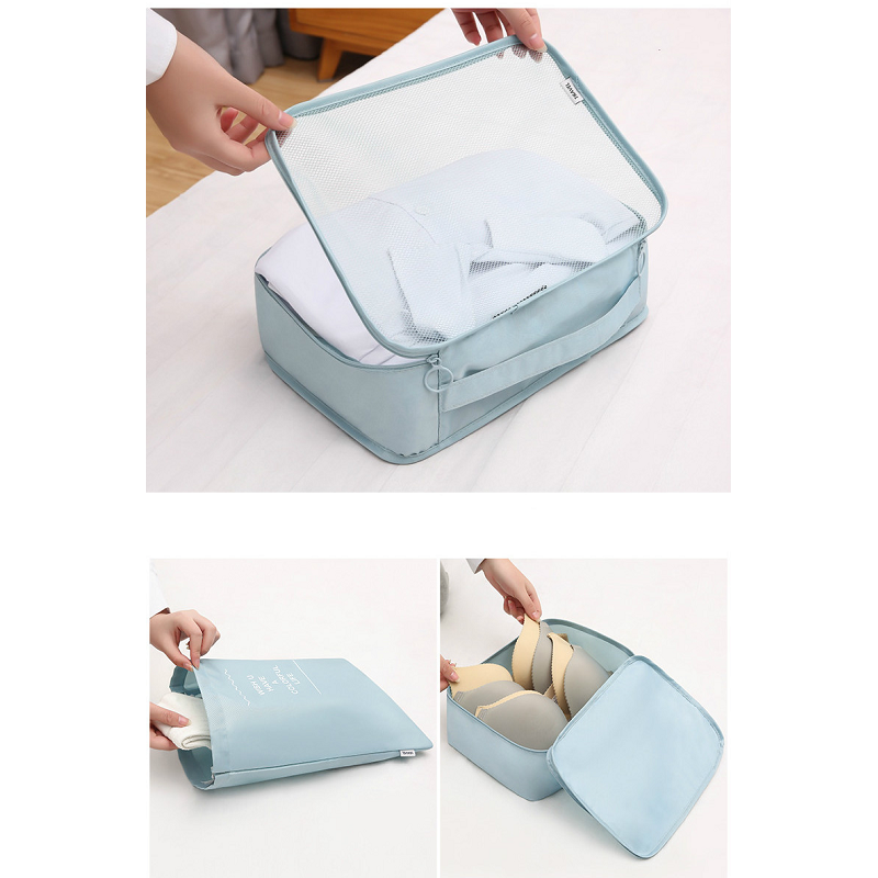 8-Piece Set Luggage Divider Bag Travel Storage Clothes Underwear Shoes Organizer Packing Cube