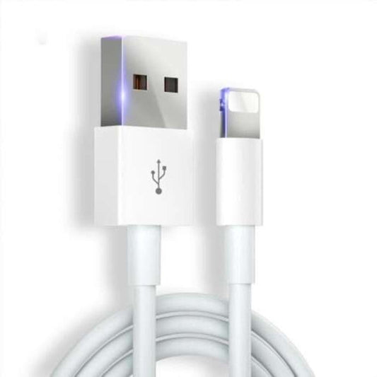 8 Pin Usb Charger Cable Fast Charging Tpe Wire Data Cord For Iphone White 1M
