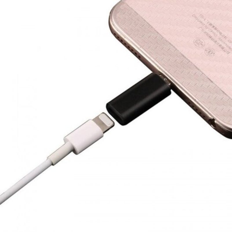 3Pcs 8-Pin Lighting To Usb C Type-C Jack Charger Cable Adapter Charging Connector