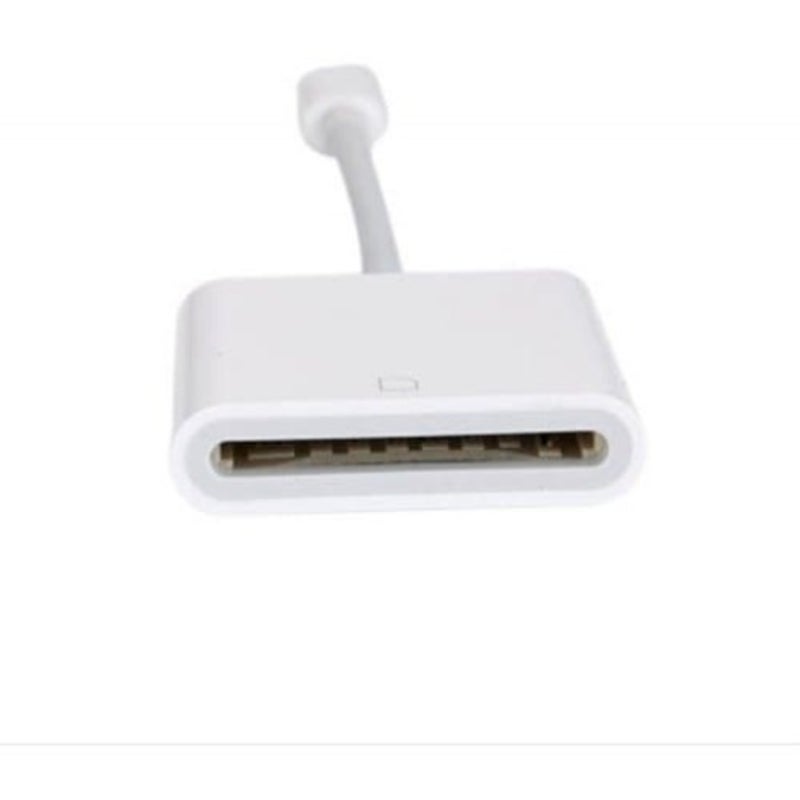8 Pin To Camera Sd Card Reader Adapter Cable For Iphone / X Ipad White