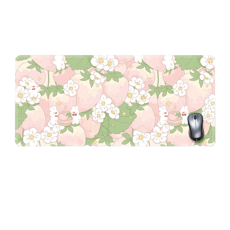 Floral Large Mousepad Kawaii Desk Pad Home Office