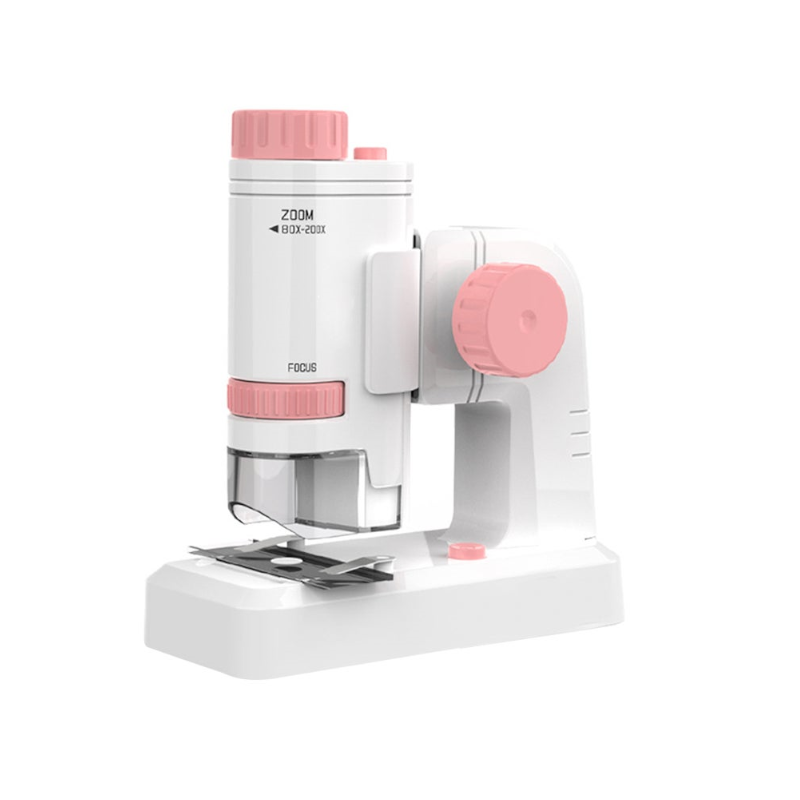 80X200x Magnifying Mini Microscope With Base Kids Science Toy Educational