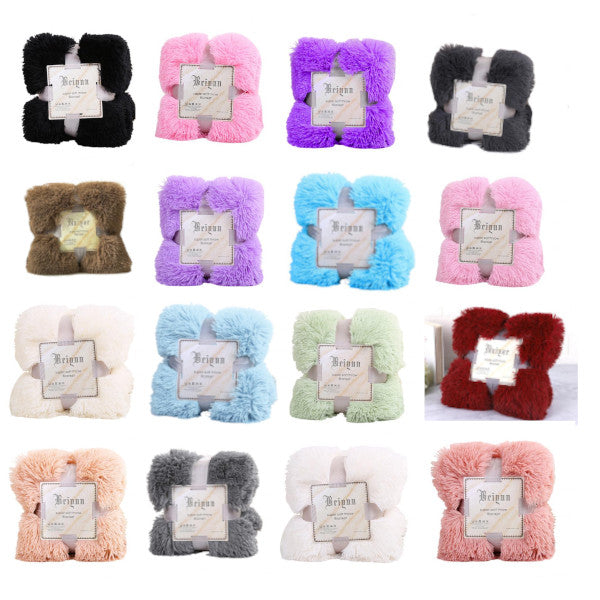 80X120cm Soft Warm Fluffy Shaggy Children's Throw Blanket Snuggle Rug