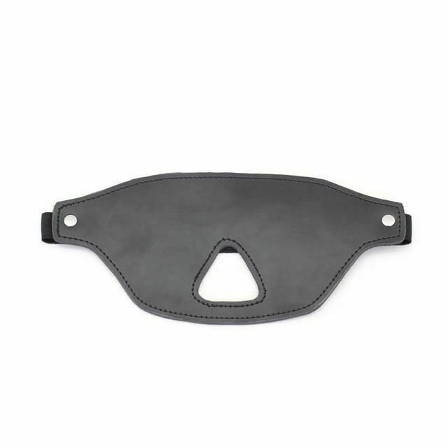 Black Blindfold Nose Cut Out Sensory Deprivation Bdsm Bondage Restraints