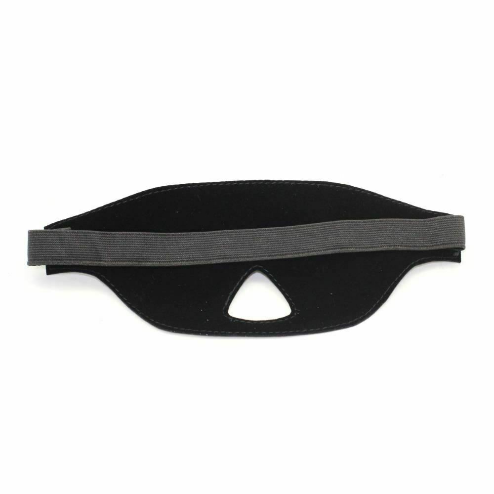 Black Blindfold Nose Cut Out Sensory Deprivation Bdsm Bondage Restraints