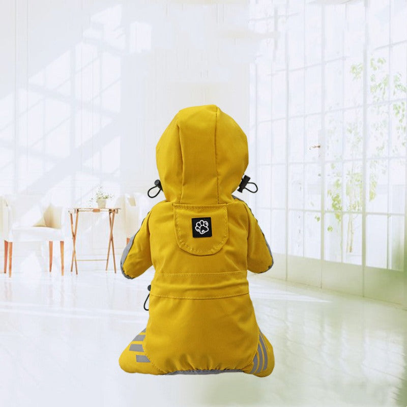 Dog Raincoat Full Package Four Feet Waterproof Cape Pet Products
