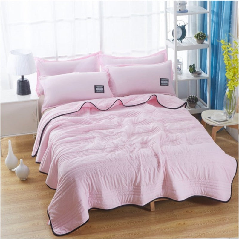 1 Sets of Hod Health & Home 1 Sets Of Cooling Blankets Pure Color Summer Quilt Plain Compressible