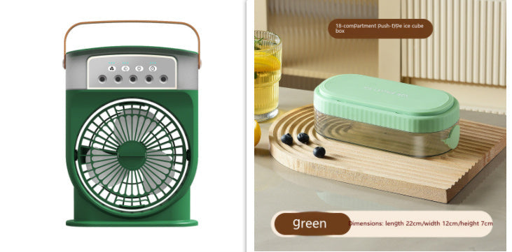 Usb Air Conditioner Cooling Fan With 5 Sprays 7 Color Light 600Ml Water Tank Mist Cooler Humidifiers