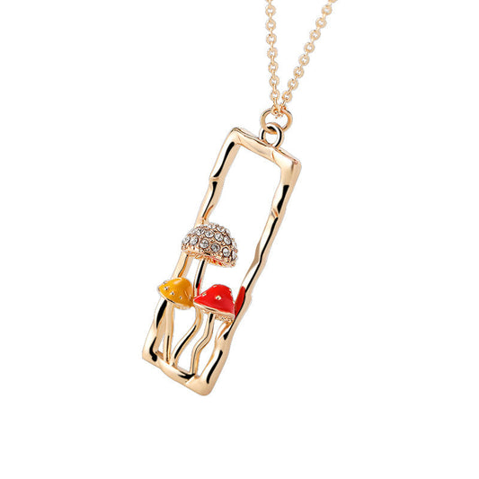 Veile Studios Cute Mushroom Pendant Necklace Jewellery