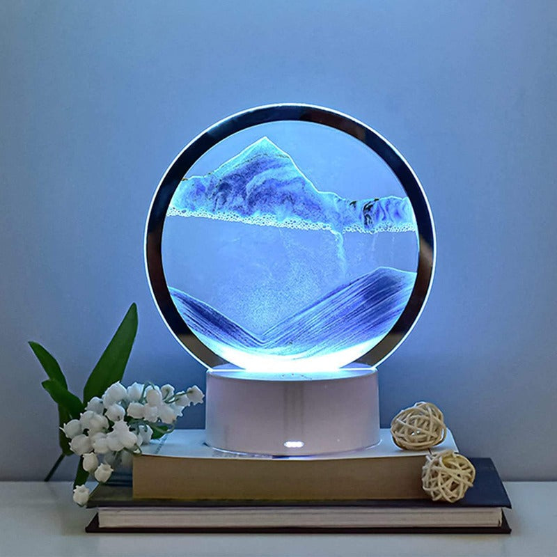 Sand Painting Lamp Remote Control Rgb Led Night Light Quicksand Table Desk
