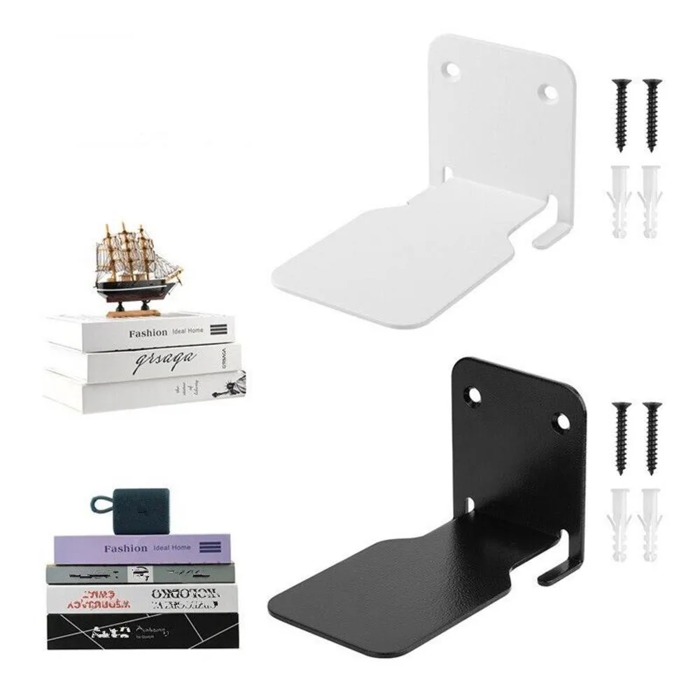 Wall Shelf Floating Bookshelf Stainless Steel Mount Holder Displayfloating Storage Rack Stand Album Ledge Mounted