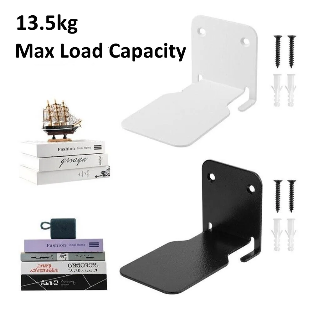 Wall Shelf Floating Bookshelf Stainless Steel Mount Holder Displayfloating Storage Rack Stand Album Ledge Mounted
