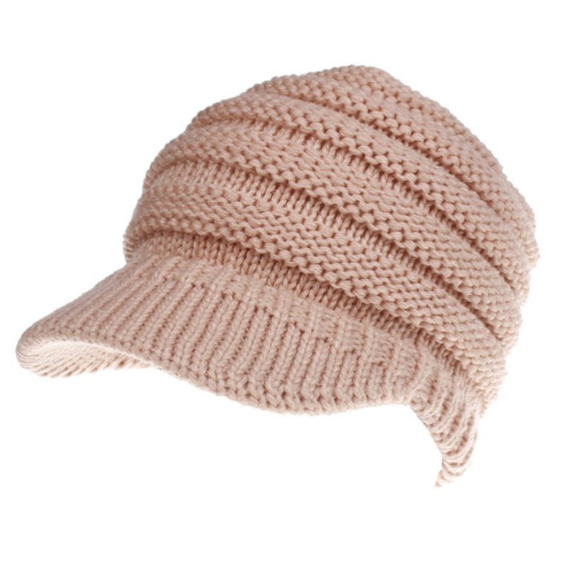 Women Ponytail Beanies Autumn Winter Hats Soft Knitting Caps Warm Ladies Skullies