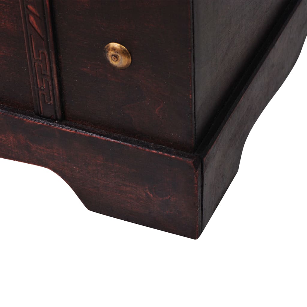 Wood And Engineered Storage Chest With Latch Closure Handles Furniture