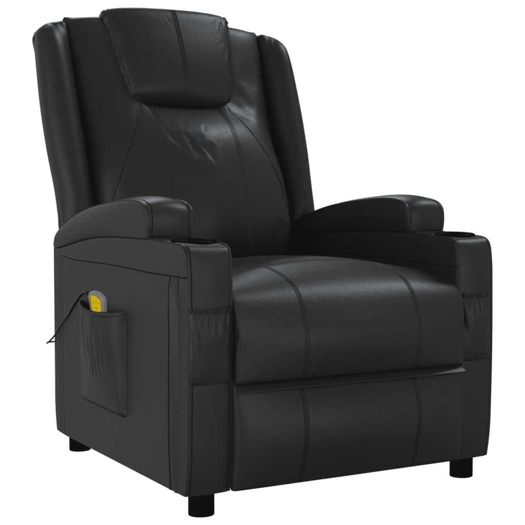 Vidaxl Massage Chair Black Faux Leather
