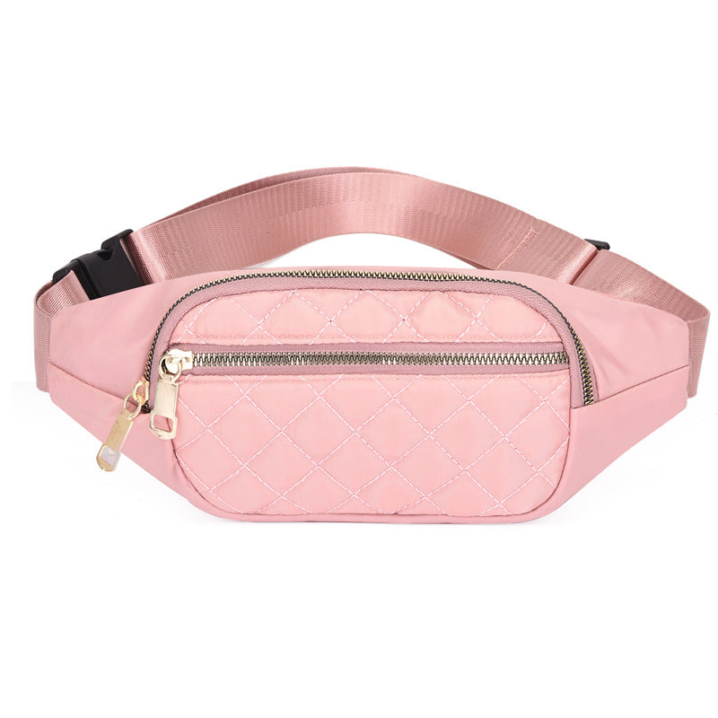 Rhombus Fanny Packs For Women Crossbody Waist Bags Sports Hiking Cycling Running