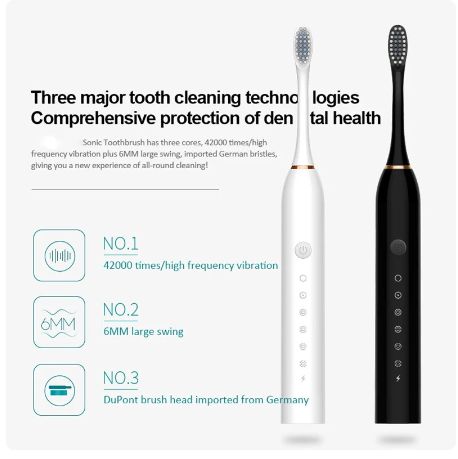 Ultrasonic Sonic Electric Toothbrush Usb Charger Smart Teeth Brush For Adult