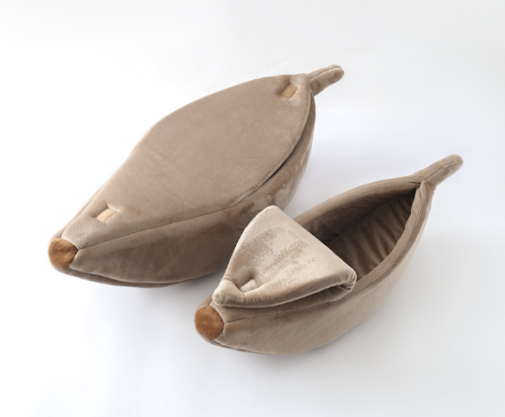 Cute Banana Shape Pet Bed Dog Cat Sleeping Nest