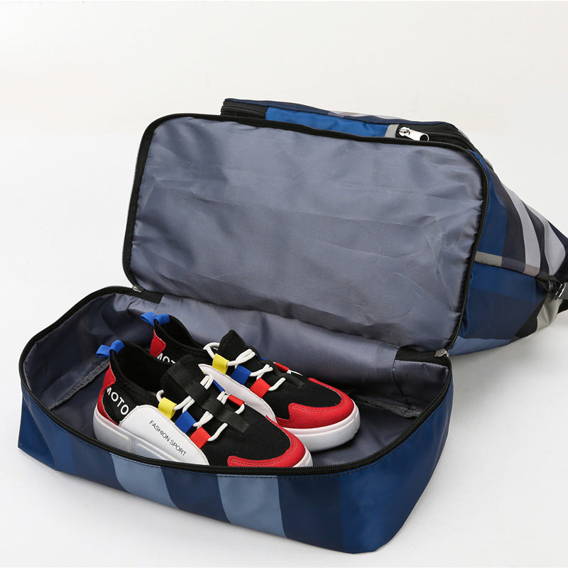 Foldable Travel Duffel Bag Fitness Gym Waterproof Dry And Wet Separation Sports