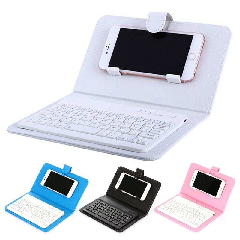 Pu Leather Wireless Bluetooth Keyboard Phone Case