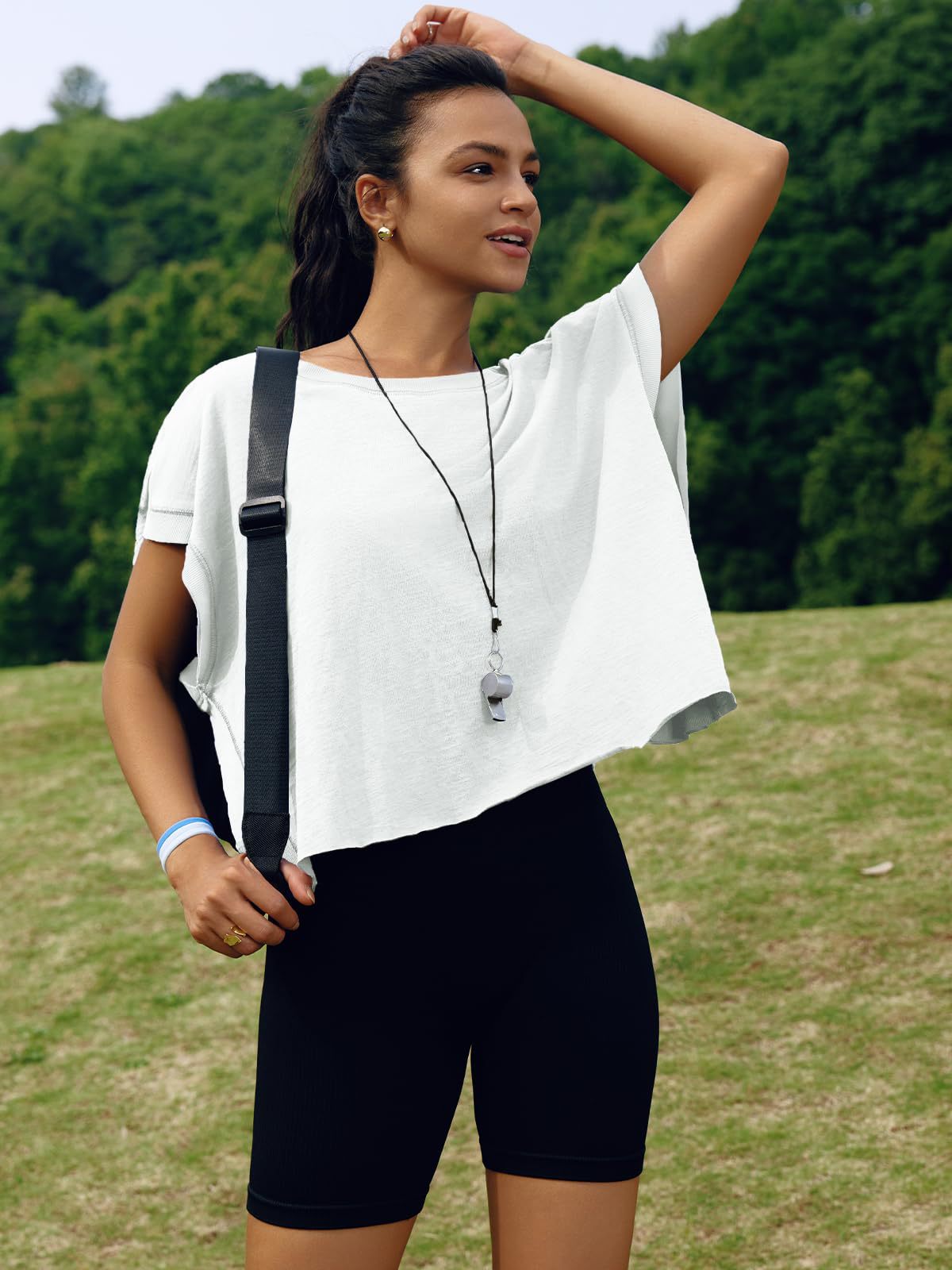 Women's Beautiful Back Sports Yoga T-Shirt Loose Casual Breathable