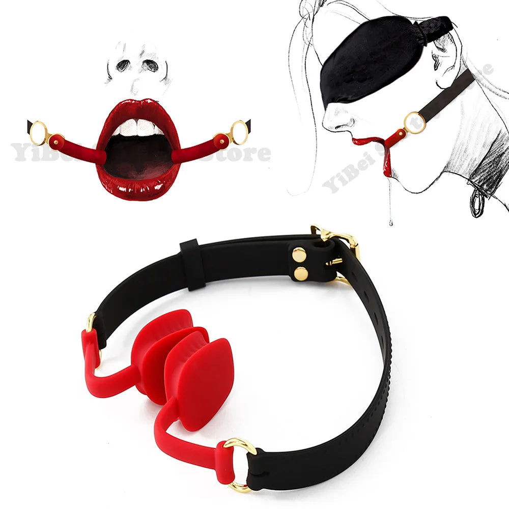 Silicone Mouth Ball Invisible Yoke Bundled Erotic Goods Bdsm Deep Throat Female Gag Flirtation Toys Couple Supplies