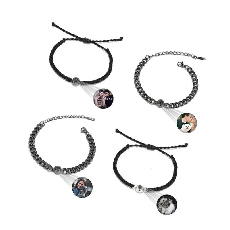 Veile Studios Customized Photo Projection Bracelet For Couples Families Friends And Pets
