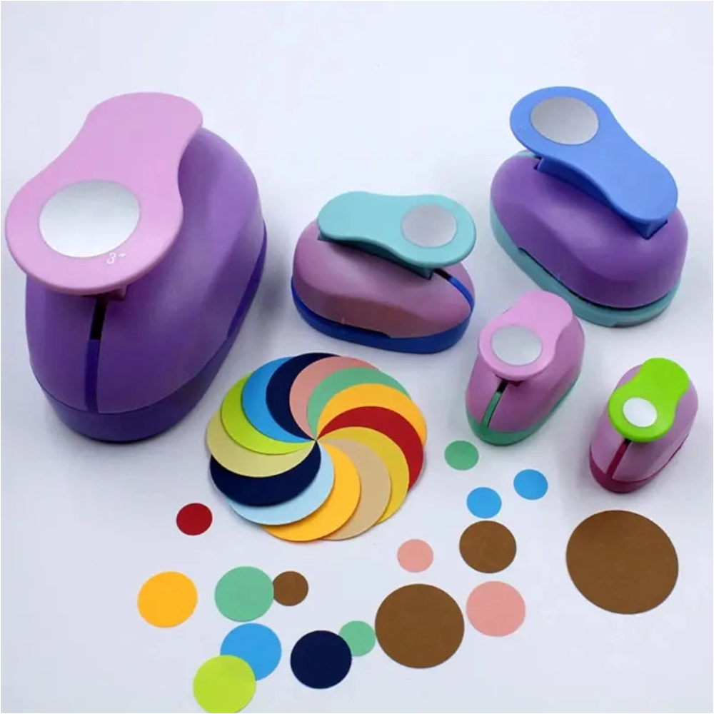 8/16/25/38/50Mm Random Color Circle Punch Diy Embossing Punches Scrapbooking Machine Paper Cutting Hole Rounder Cutter