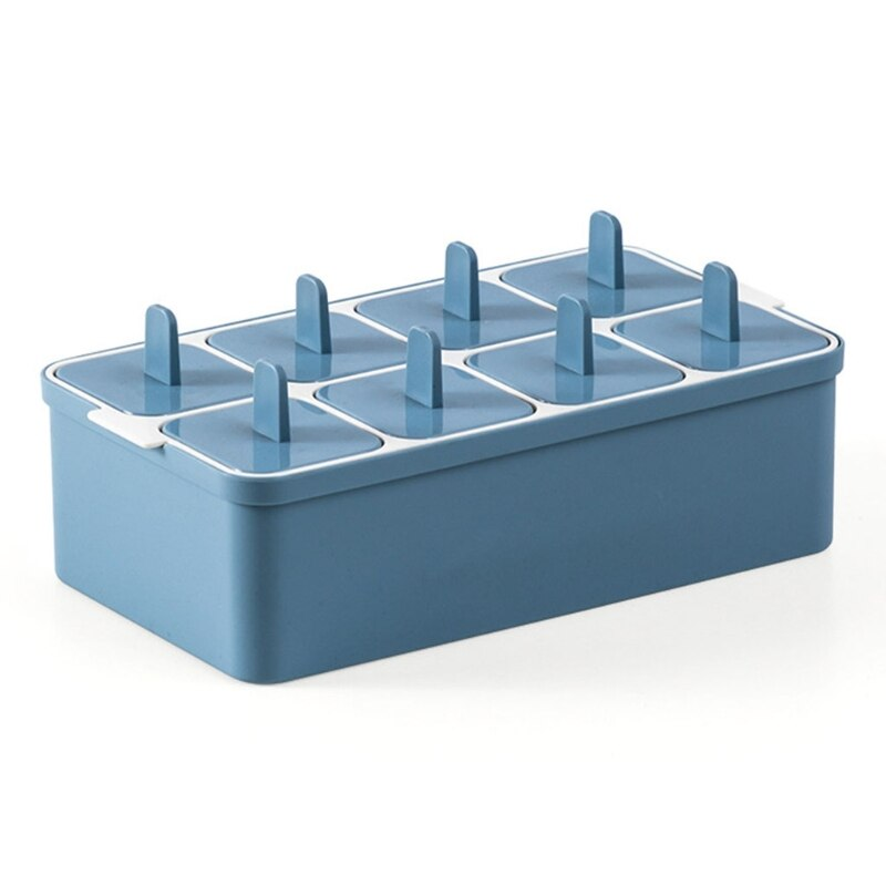 8 Grids Ice Cream Mold With Stick Thawing Box Cube Popsicle Maker