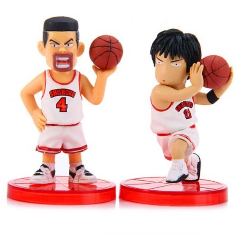 8Cm Cartoon Model Slam Dunk Characteristic Action Figurine Toy 5Pcs White