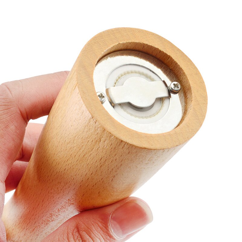 8Inch Solid Wood Pepper Spice Mill Grinder Set Handheld Ceramic Grinding Core