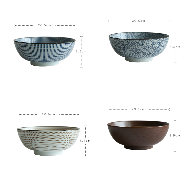 8 Inch Japanese Ceramic Ramen Noodle Soup