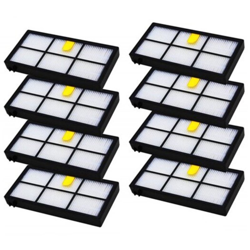 8Pc For Irobot Roomba 890 894 860 861 880 870 980 960 964 Vacuum Cleaner Hepa Filter Black