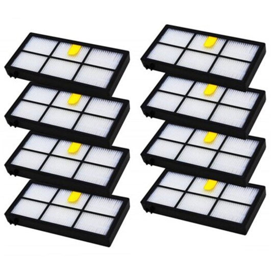 8Pc For Irobot Roomba 890 894 860 861 880 870 980 960 964 Vacuum Cleaner Hepa Filter Black