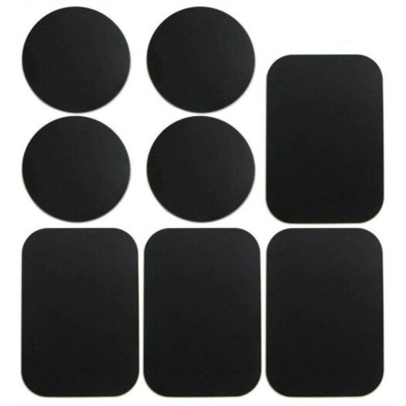 8Pcs Metal Plates Sticker Replace For Mag - Netic Car Mount Holder Cell Phone Locator Technology Black