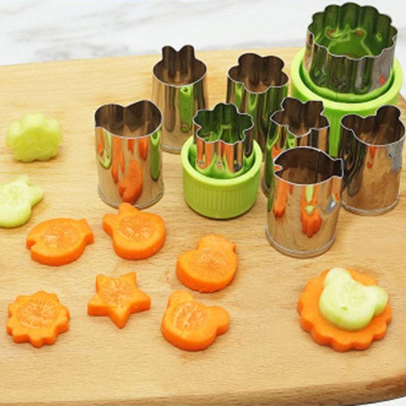 Baking Moulds 8Pcs Stainless Steel Biscuit Cutter Molds Fruit Vegetable