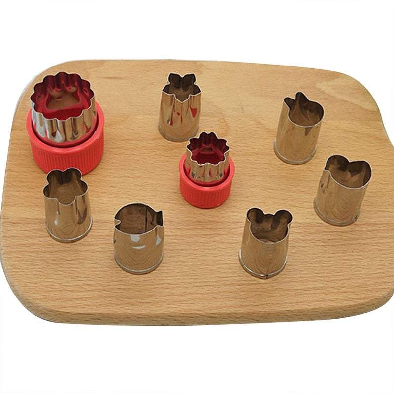 Baking Moulds 8Pcs Stainless Steel Biscuit Cutter Molds Fruit Vegetable