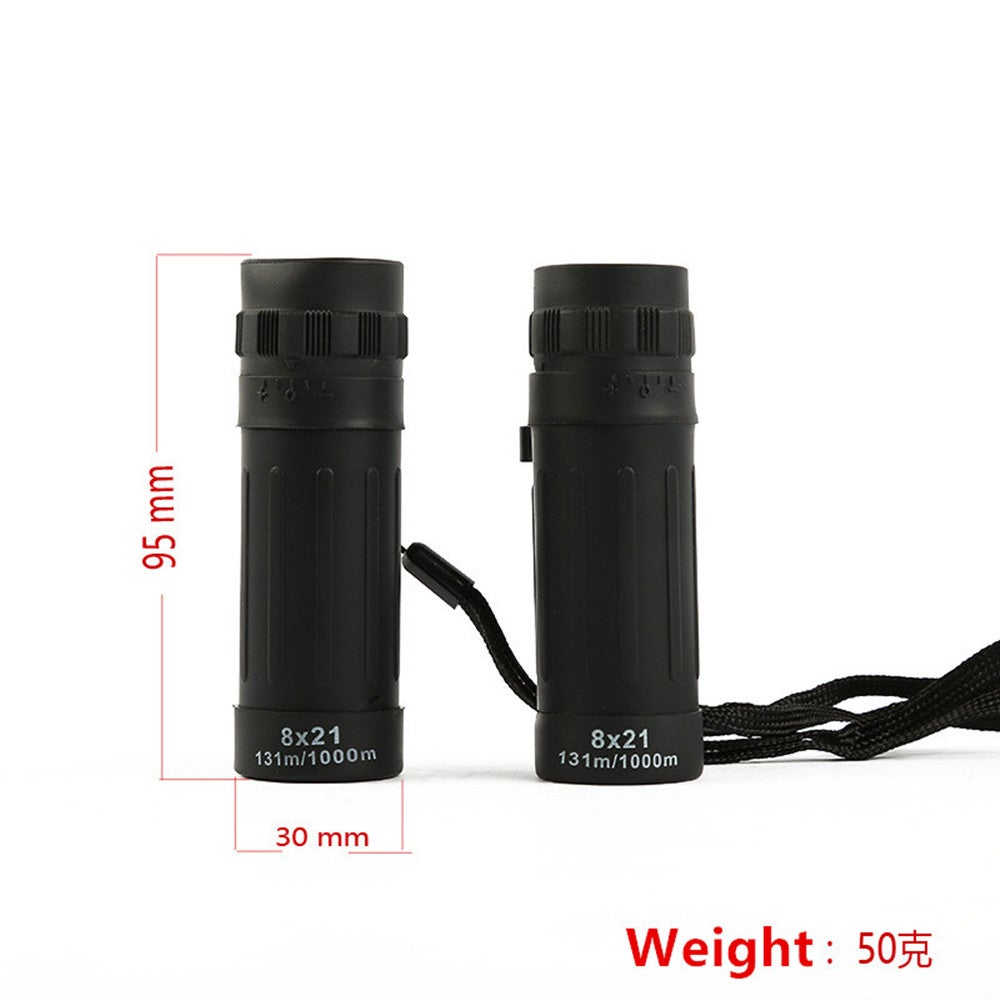 8X Monocular Telescope 8X21 Camping Hunting Sports Handy Scope Compact Binoculars Portable Black Wholesale