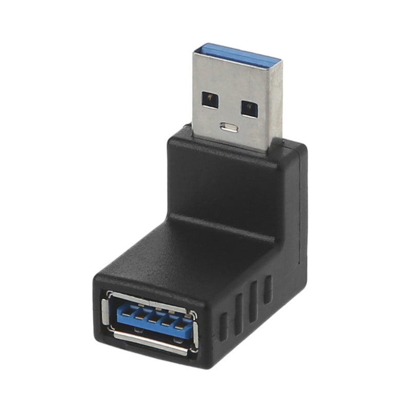 90 Degree Angle Usb 3.0 Male To Female Connector Adapter For Laptop Pc Black