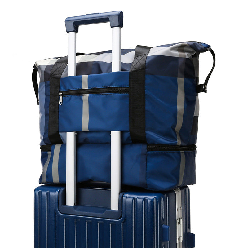 Foldable Travel Duffel Bag Fitness Gym Waterproof Dry And Wet Separation Sports