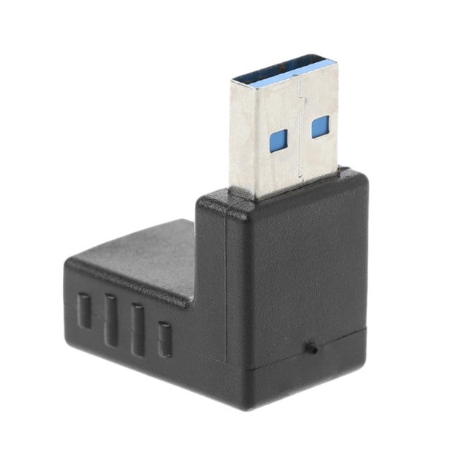 90 Degree Angle Usb 3.0 Male To Female Connector Adapter For Laptop Pc Black