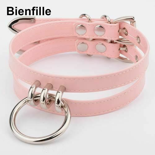 Double Caged Slave Collar Gothic Silver Gold Metal Choker