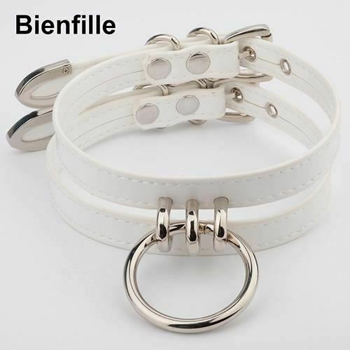 Double Caged Slave Collar Gothic Silver Gold Metal Choker