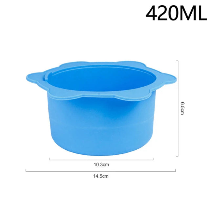 Wax Warmer Heat Resisting Replacement Silicone Bowls Hair Removal With Stirring Stick Non Pan Tool