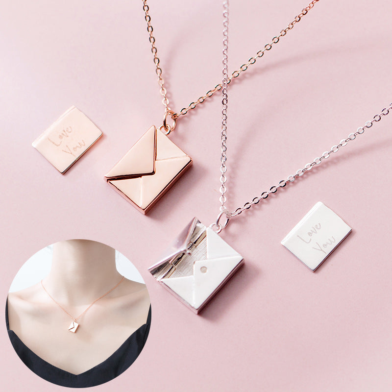 Veile Studios Love Letter Pendant Romantic Necklace Women Jewellery