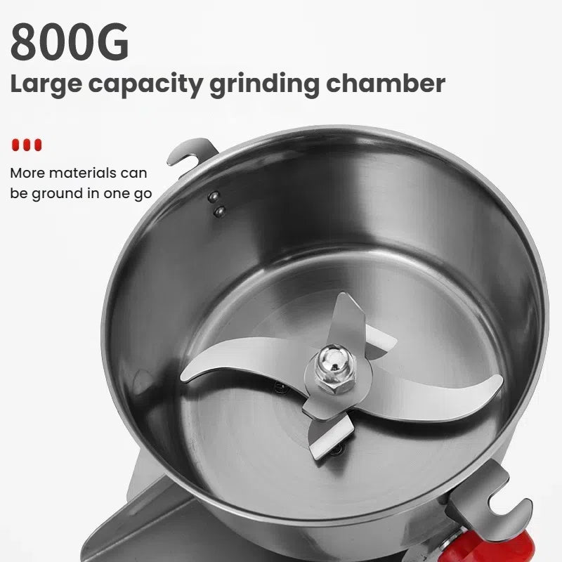1 Sets of 1 Sets Of 3000W 800G Parts Free Big Capacity Grinder. Grinds Herbs Coffee Grains Spices Medicine Wheat & Dry F