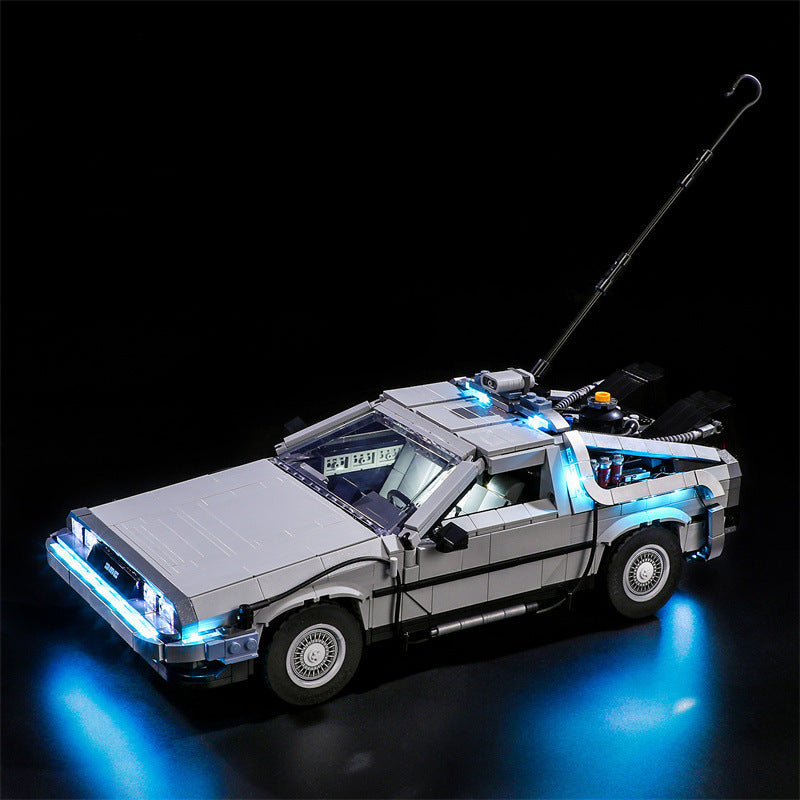 Compatible With Lego 10300 Back To The Future Time Machine Led Lighting Mechanical Assembly Building Blocks Toy Models